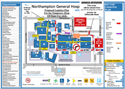 Logistics Plan For Drop Off Points For AE Proposd Latest with signs 2nd Road Closure