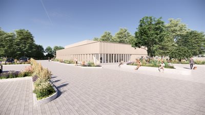 An artist’s impression of what the Corby Community Diagnostic Hub could look like.