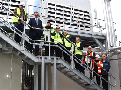 MR1499 Representatives from the Carbon Energy Fund, NGH, Vital Energi, and Salix tour the improvements at NGH