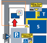 map of the location for volunteering services at NGH